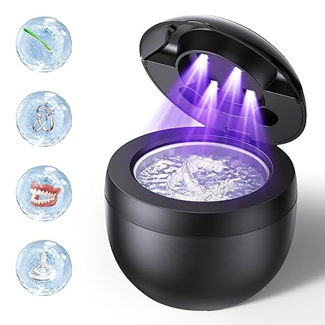 Ultrasonic Retainer Cleaner, Retainer Cleaner Machine for Dentures, Mouth Guards,