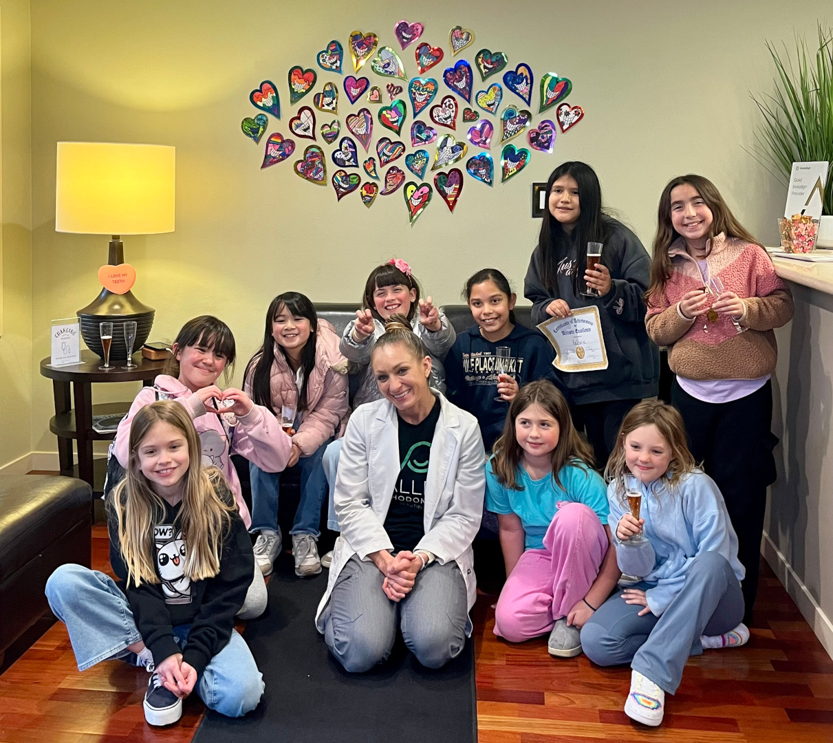 Mary E. Silveira Elementary students' artwork on display at Valley Orthodontics